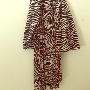Brown zebra blazer/skirt. Sold separately